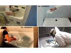 Recuperação de banheiras: restauro, esmaltagem, vitrificação.
