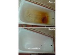 Recuperação de banheiras: restauro, esmaltagem, vitrificação.