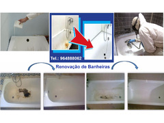 Renovação Banheiras, Restauro de banheiras, Pintura de Banheiras