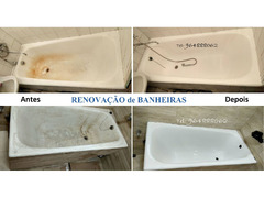 Renovação Banheiras, Restauro de banheiras, Pintura de Banheiras